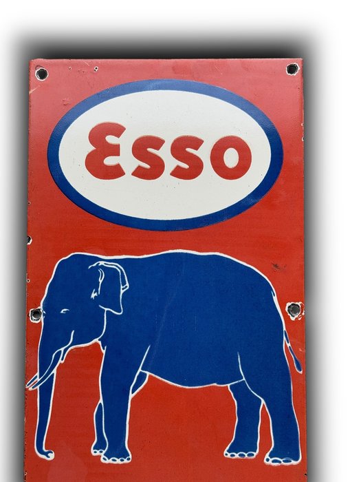 Esso - Emaljeplade - Emalje