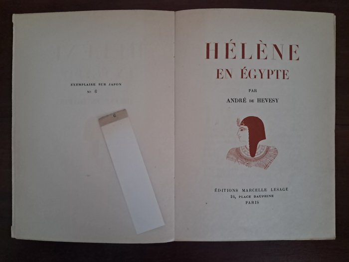 André de Hevesy - Hélène en Égypte [exemplaire sur Japon] - 1928