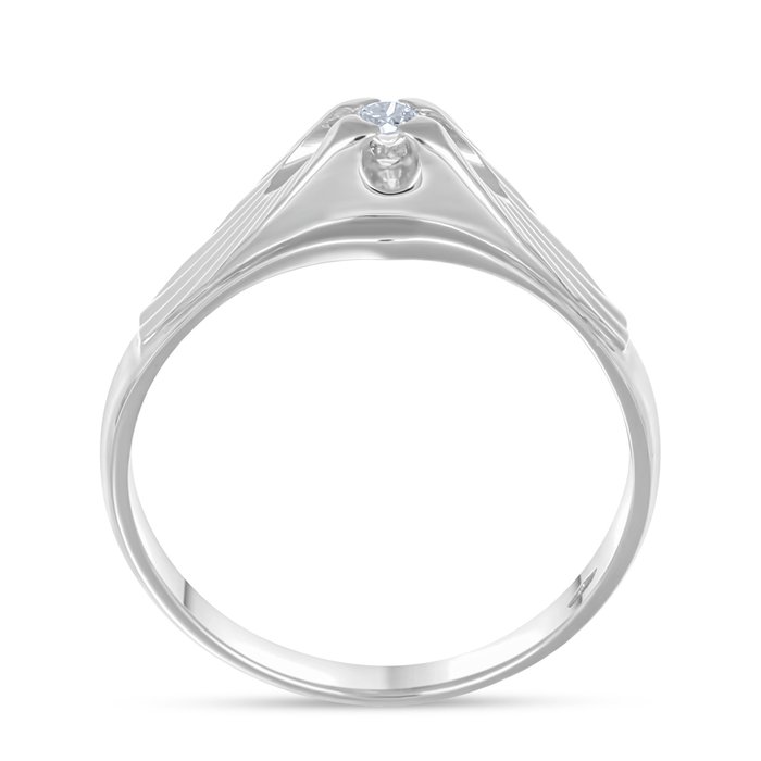 Ring - 18 kraat Hvidguld -  0.06ct. tw. Diamant (Natur)