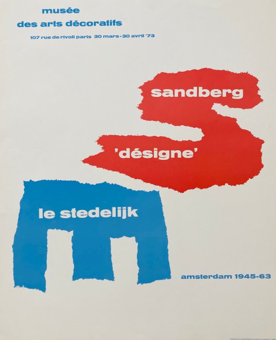 Onbekend - Steendrukkerij de Jong  Co - Sandberg 'Désigne' le Stedelijk - 1970‹erne