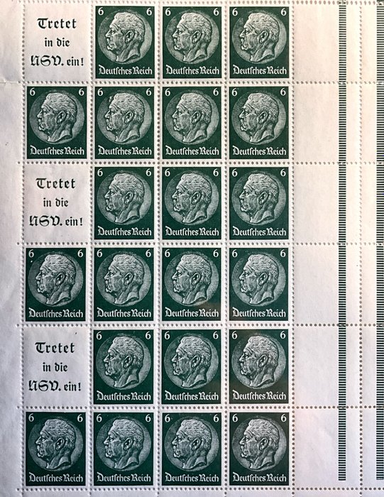 Tyske Kejserrige 1940/1941 - Frimærkehæfteark MHB nr 494 HAN 2 nr 217514 smaragdgrøn postfrisk MNH **