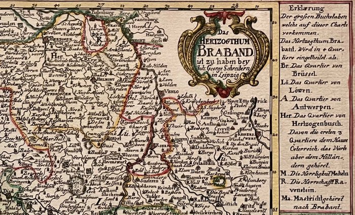 Nederland, België - Brabant; J. G. Schreibern - Das Hertzogthum Braband - 1721-1750