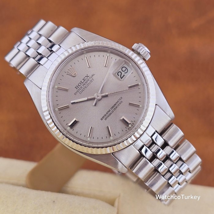 Rolex - Oyster Perpetual Datejust Silver Dial 31 mm - Ingen mindstepris - Ref. 6827 - Kvinder - 1978