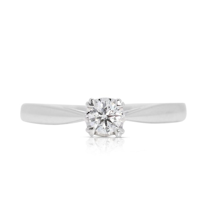 Ring - 18 kraat Hvidguld -  0.25ct. tw. Diamant (Natur)  - Diamant