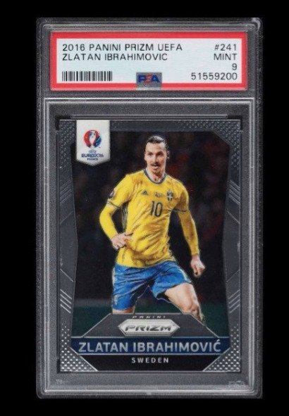 2016 - Panini - UEFA Prizm - Zlatan Ibrahimović - #241 - 1 Graded card - PSA 9