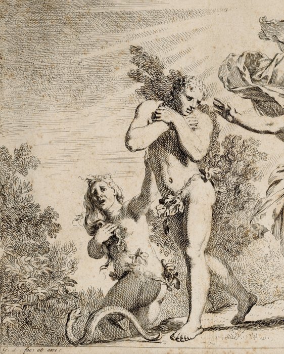 Gérard de Lairesse (1641-1711) - Adam and Eve expelled from Paradise - Rare