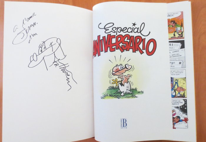 Mortadelo y Filemon - Clever  Smart, Paling en Ko - With original drawing dedication by Ibáñez - Signed - Comic tribute anniversary Mortadelo - 1 Signed comic