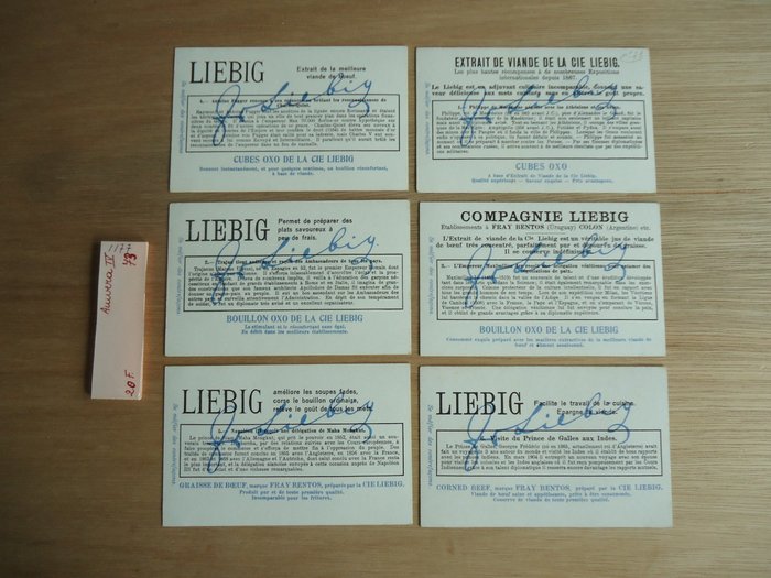 Liebig lot van 80 verschillende sets totaal van 480 prenten Be./Fr. uitgave, zie omschrijving - 80 Complete Set