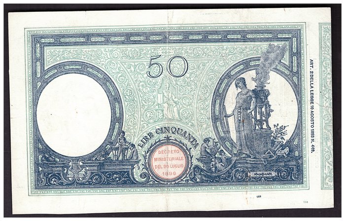 Italien. - 50 Lire 31-10-1914 "Matrice" (Decreto) - Gigante BI 3/16  (Ingen mindstepris)