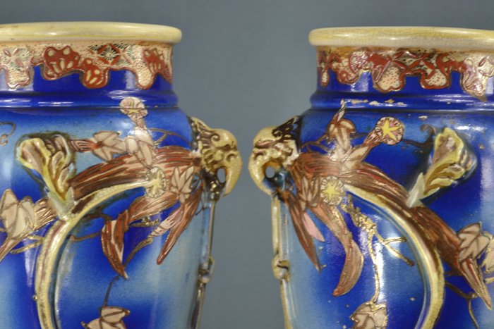 Baluster vase - Fajance - Japan - Spejlvaser  (Ingen mindstepris)