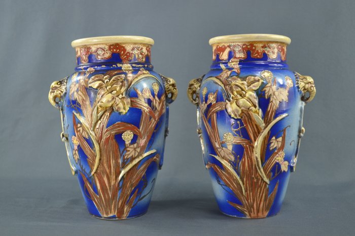 Baluster vase - Fajance - Japan - Spejlvaser  (Ingen mindstepris)