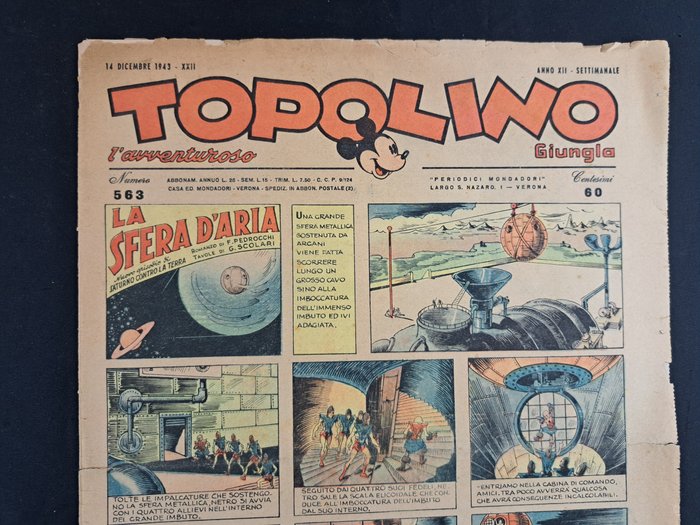 Topolino Giornale n. 563 - Penultimo Anteguerra - 1 Comic - 1943