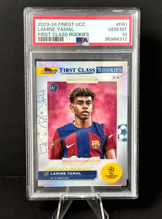 2023/24 Topps Finest Ucc Lamine Yamal #FR1 First Class Rookies PSA 10 Graded card