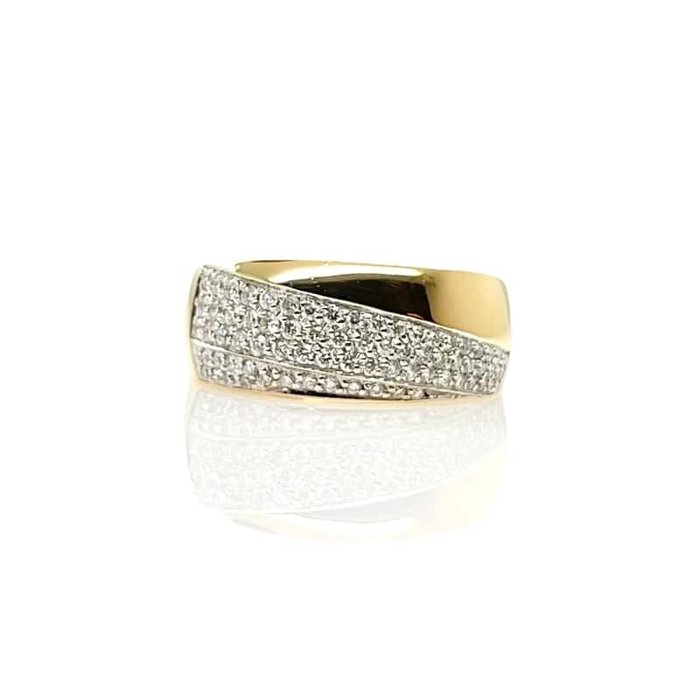 Ring - 18 kraat Gulguld -  0.63ct. tw. - Diamant - Gulguld diamantring