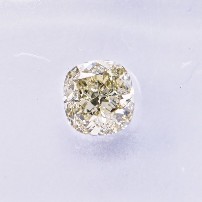 Ingen mindstepris - 1 pcs Diamant  (Naturfarvet)  - 0.51 ct - Pude - Fancy light Gul - VS1 - International Gemological Institute (IGI)