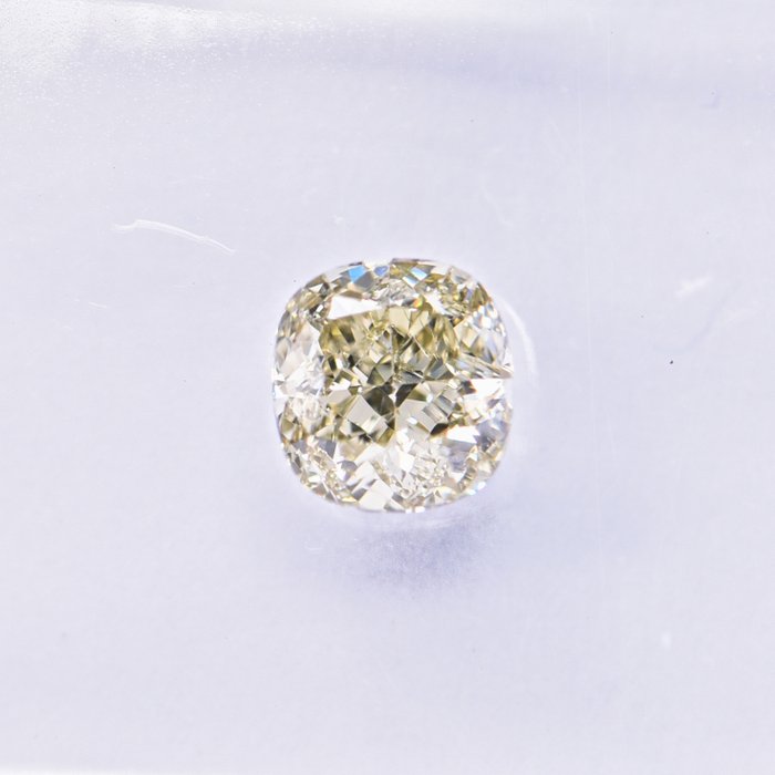 Ingen mindstepris - 1 pcs Diamant  (Naturfarvet)  - 0.51 ct - Pude - Fancy light Gul - VS1 - International Gemological Institute (IGI)