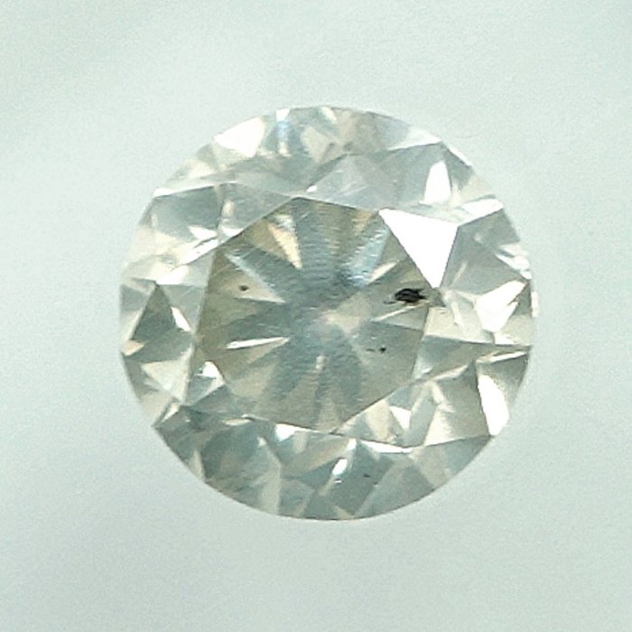 Ingen mindstepris - 1 pcs Diamant  (Naturfarvet)  - 0.40 ct - Light Gullig Grå - I1, SI2 - Gem Report Antwerp (GRA)