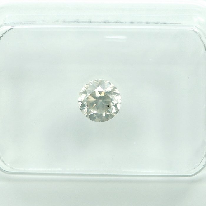 Ingen mindstepris - 1 pcs Diamant  (Naturfarvet)  - 0.40 ct - Light Gullig Grå - I1, SI2 - Gem Report Antwerp (GRA)