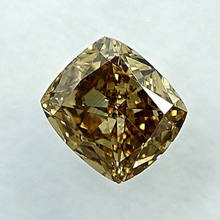 1 pcs Diamant  (Naturfarvet)  - 0.24 ct - Fancy Brunlig Gul - VVS2 - International Gemological Institute (IGI)