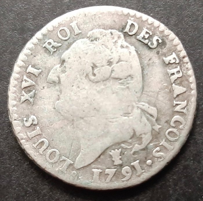 Frankrig Louis XVI (Forfatning) 15 Sols 1791-I Limoges - Type François  (Ingen mindstepris)