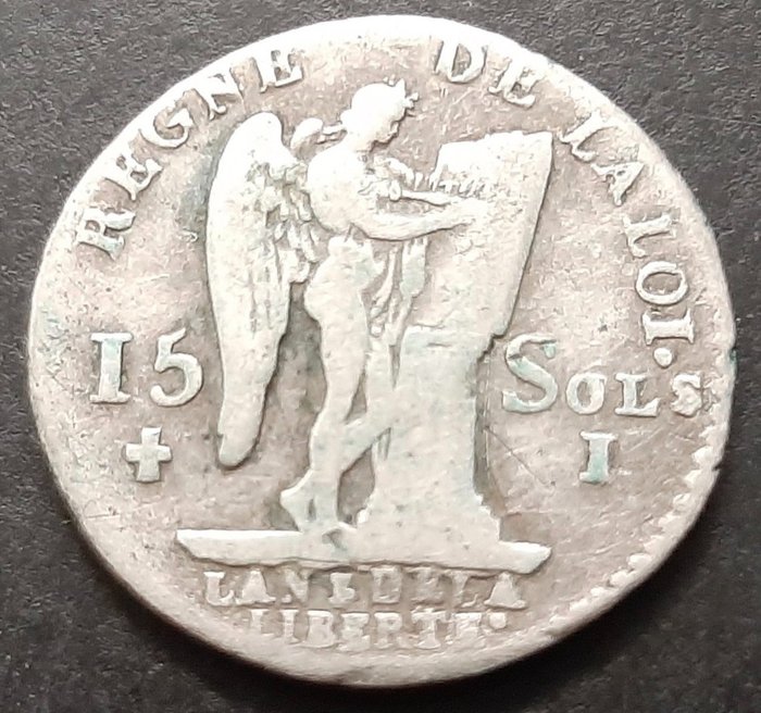 Frankrig Louis XVI (Forfatning) 15 Sols 1791-I Limoges - Type François  (Ingen mindstepris)