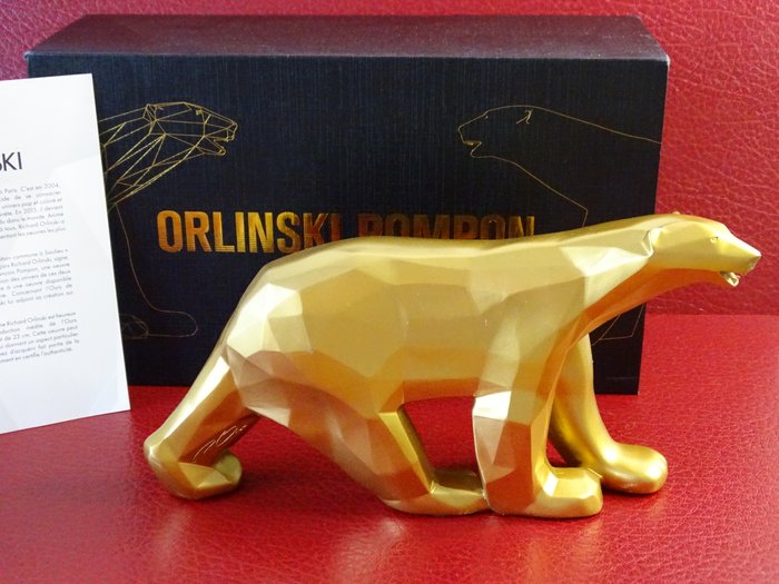 Richard Orlinski (1966) - Ours Pompon - Gold