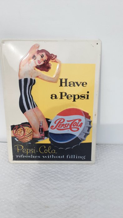 Pepsi Cola - Reklameplakat - Metal