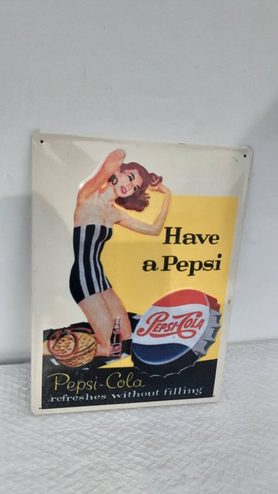 Pepsi Cola - Reklameplakat - Metal