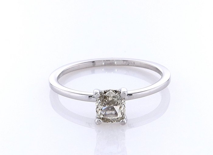 Ring - 14 karat Hvidguld -  0.50ct. tw. Diamant (Naturfarvet)