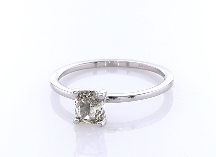 Ring - 14 karat Hvidguld -  0.50ct. tw. Diamant (Naturfarvet)