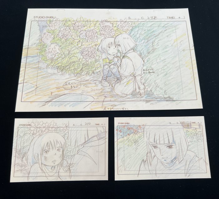 Spirited Away - 3 Anime Layout set, UV LIGHT TESTED, Free Shipping