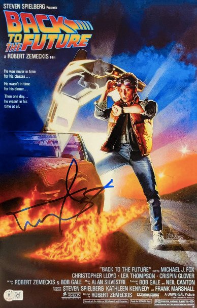 Tilbage til fremtiden - Michael J. Fox - Signed 28X35 cm Photo with BECKETT COA