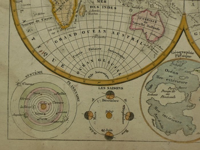 World - Kontinenter; Unknown - Mappemonde - 1821-1850