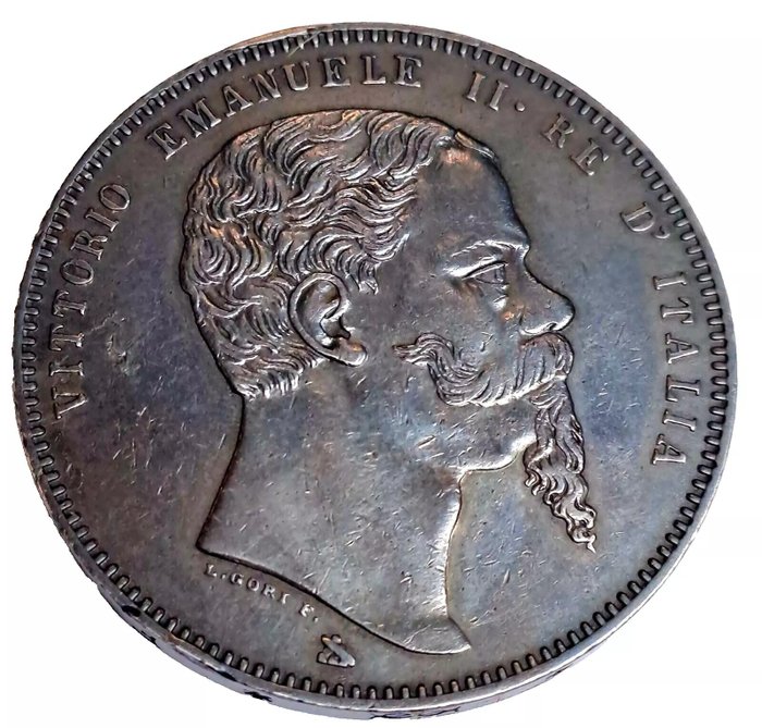 Italien, Kongerig Vittorio Emanuele II. 5 Lire 1861 Firenze