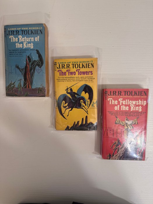 Tolkien - Lord of the Rings Trilogy JRR Tolkien - Ace - First Ed Unauthorized - 1965