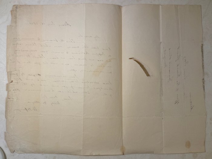 William Buell Sprague (1795-1876) American Congregational and Presbyterian clergyman - Autograph signed letter to Louis Borg, the Chancellor of the French Consulate in USA - 1840