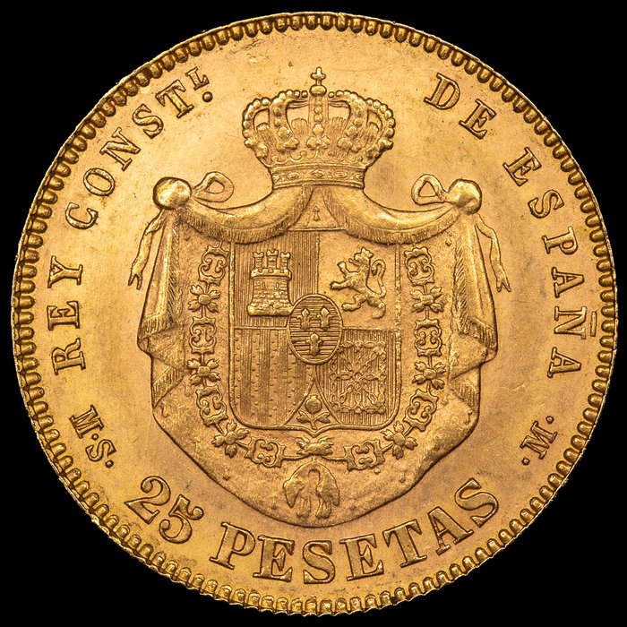 Spanien. Alfonso XII (1874-1885). 25 Pesetas 1881 Madrid  (Ingen mindstepris)