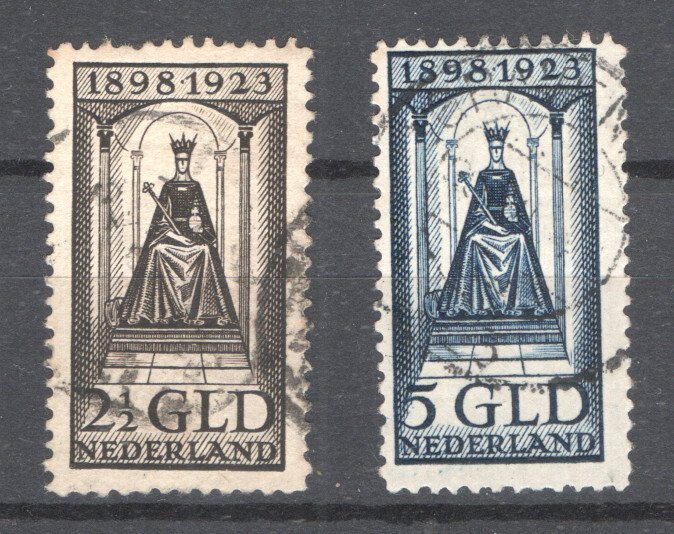 Holland 1923 - Wilhelminas regeringsjubilæum - NVPH 130/131