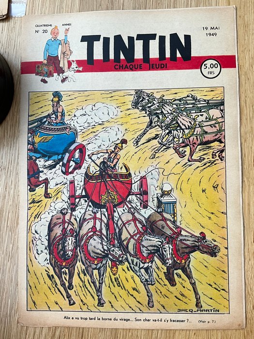 Ensemble de 4 fascicules Journal Tintin de 1949