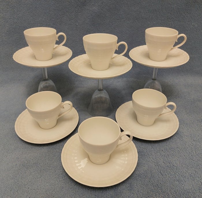 Bavaria - Set caffè BAVARIA anni '50 - NO RESERVE - Kaffeservice (12) - Total White - Total hvid - BAVARIA Kaffesæt 1950