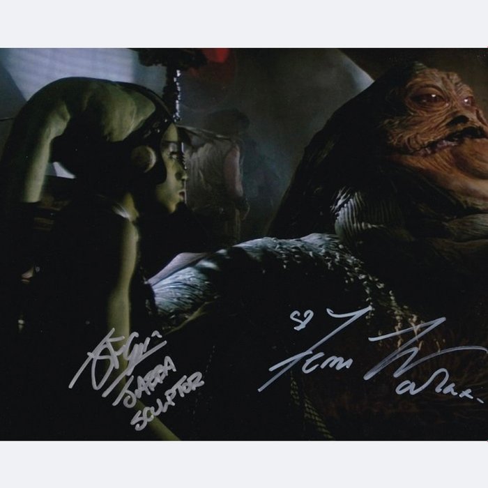 Star Wars Episode VI: Return of the Jedi - Signed by John Coppinger (Jabba Sculptor) and Femi Taylor (Oola)