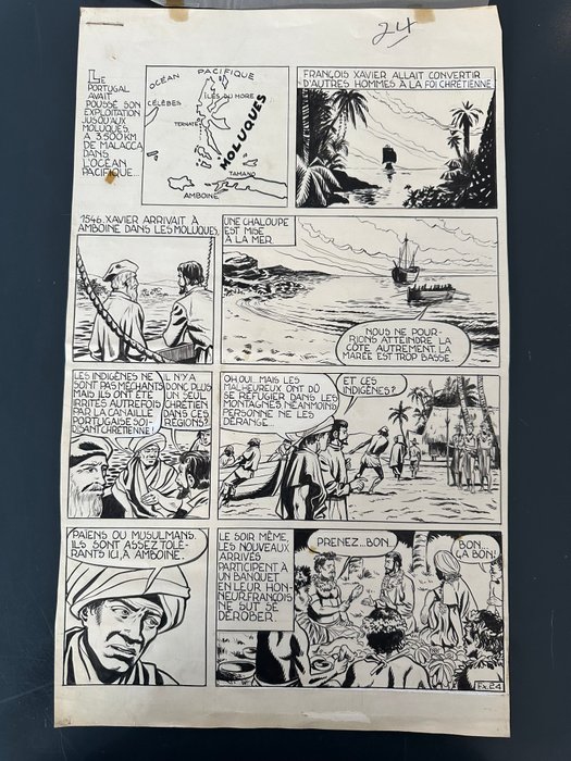 Attanasio, Dino - 1 Original page - François Xavier : Conquérant de l'Asie - 1953