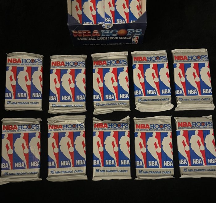 1990/91 NBA Hoops Basketball Cards - Series 1 - 10 Pack - Glimrende (EX)