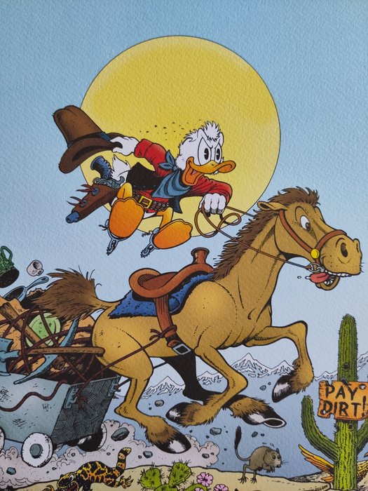 Keno Don Rosa - Hand Signed Print by Don Rosa - The Raider of the Copper Hill