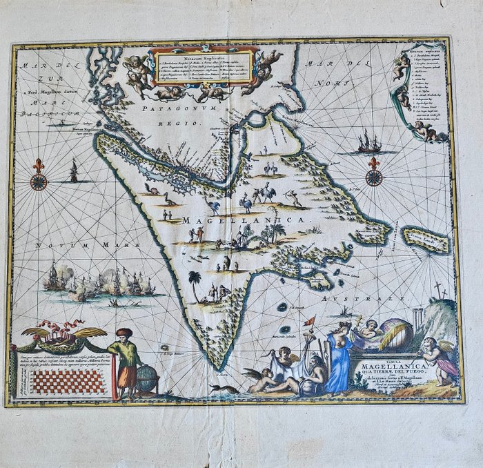 Argentina - Tierra del Fuego; Ogilby / Montanus / Blaeu - Tabula Magellanica qua tierrae del Fuego - 1651-1660