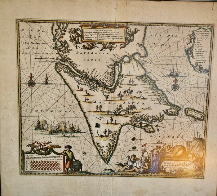 Argentina - Tierra del Fuego; Ogilby / Montanus / Blaeu - Tabula Magellanica qua tierrae del Fuego - 1651-1660