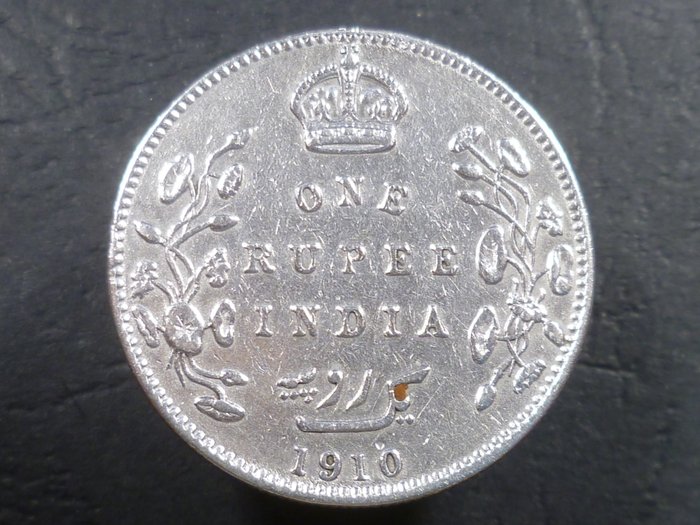 Britisk Indien Edvard 7 af Storbritannien (1901-1910) 1 Rupia 1910  (Ingen mindstepris)