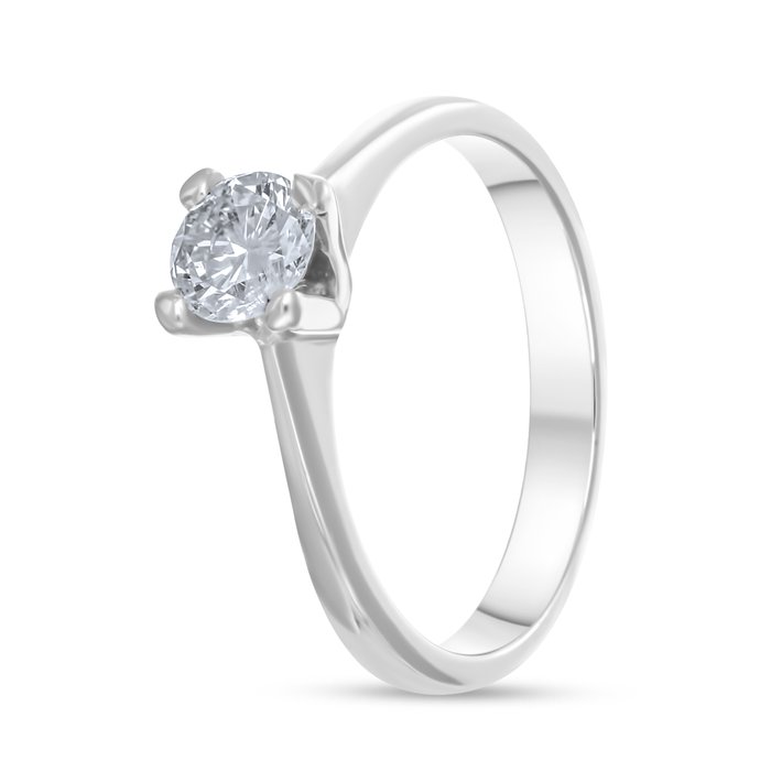 Ring - 18 kraat Hvidguld -  0.50ct. tw. Diamant (Natur)