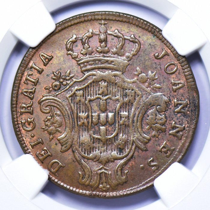 Portugal D João Príncipe Regente (1799-1816) V Reis 1812 - NGC - MS 62 - Rara