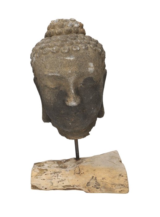 Figur - Buddha - Stentøj, Træ